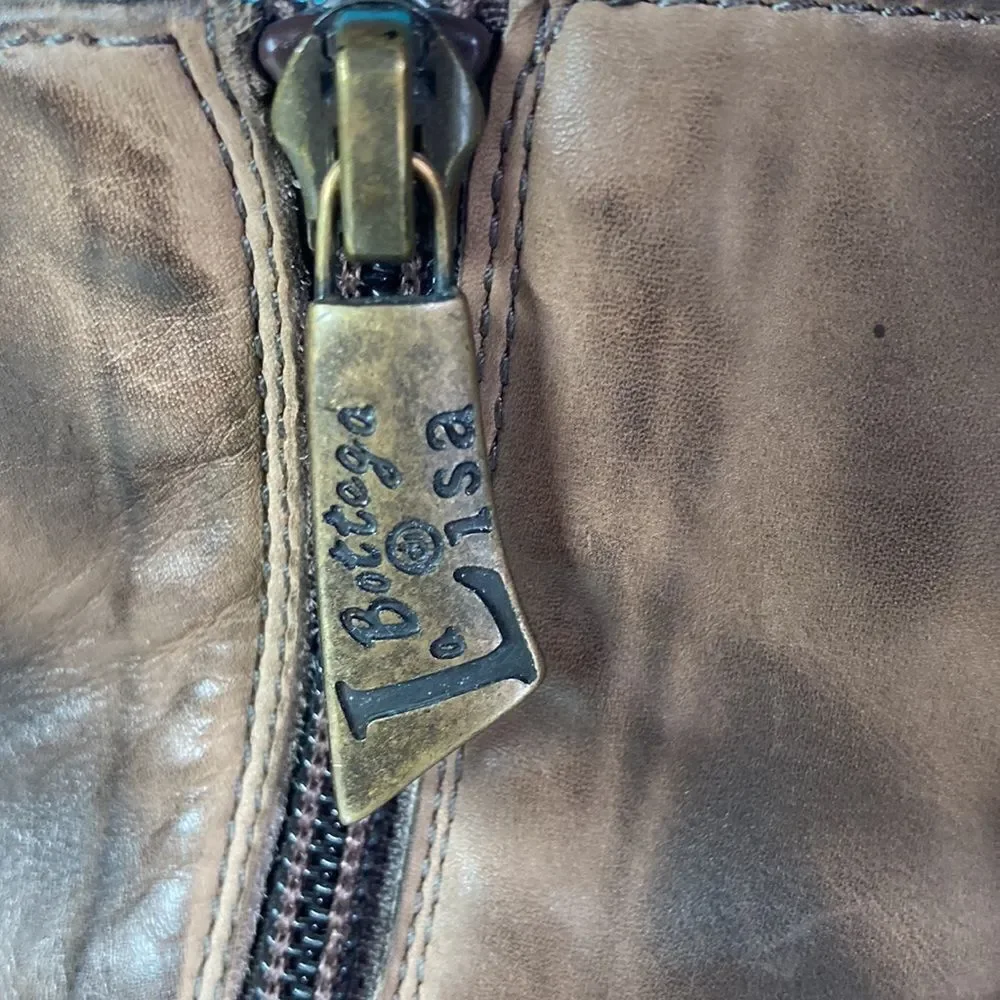 La Bottega di Lisa Brown Leather Boots 39